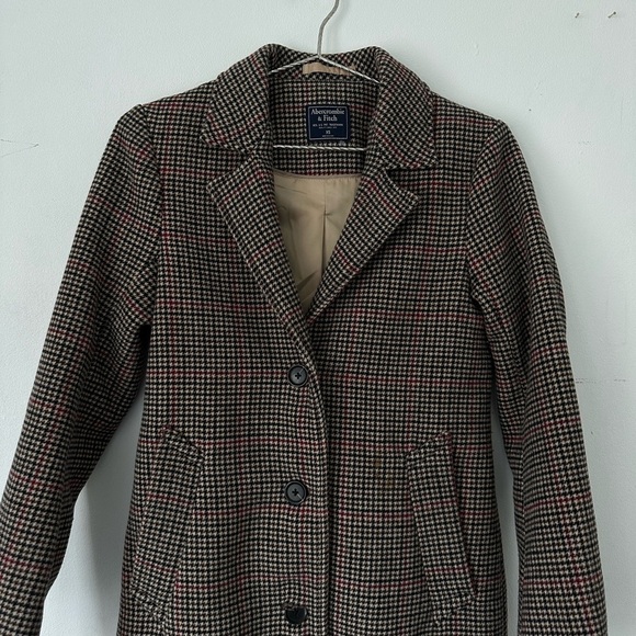 Abercrombie & Fitch Houndstooth Pea Coat - Picture 6 of 6